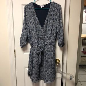 Navy Pattered Dress